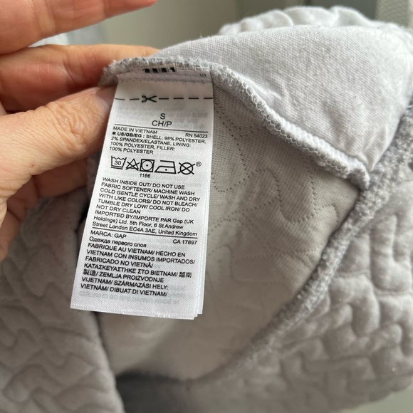 GAP Light Gray Quilted Cowl Neck Sweater - Picture 5 of 5